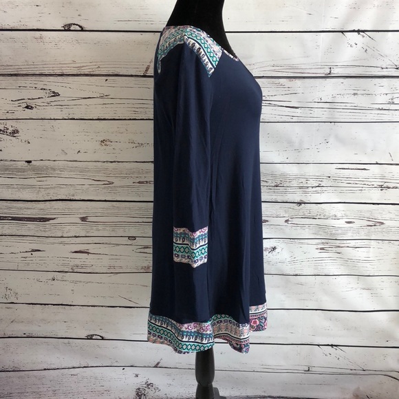 12pm  by Mon Ami blue geometric dress size S 💕 - Picture 2 of 8